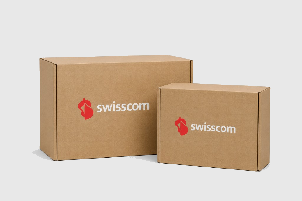 Branded Versandkartons — Swisscom